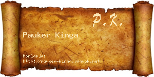 Pauker Kinga névjegykártya